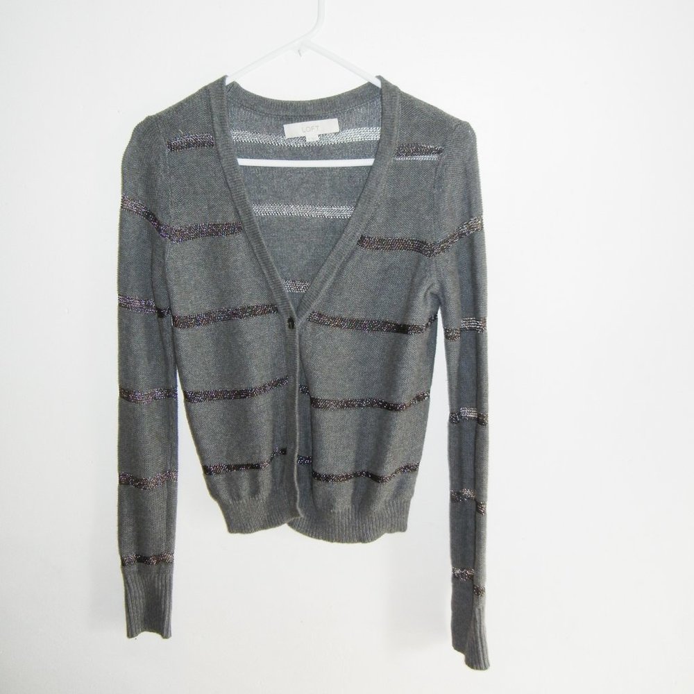 Ann Taylor LOFT | Gray | Cardigan Sweater